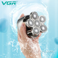 VGR V-395 Shaveiro recarregável profissional rotativo para homens